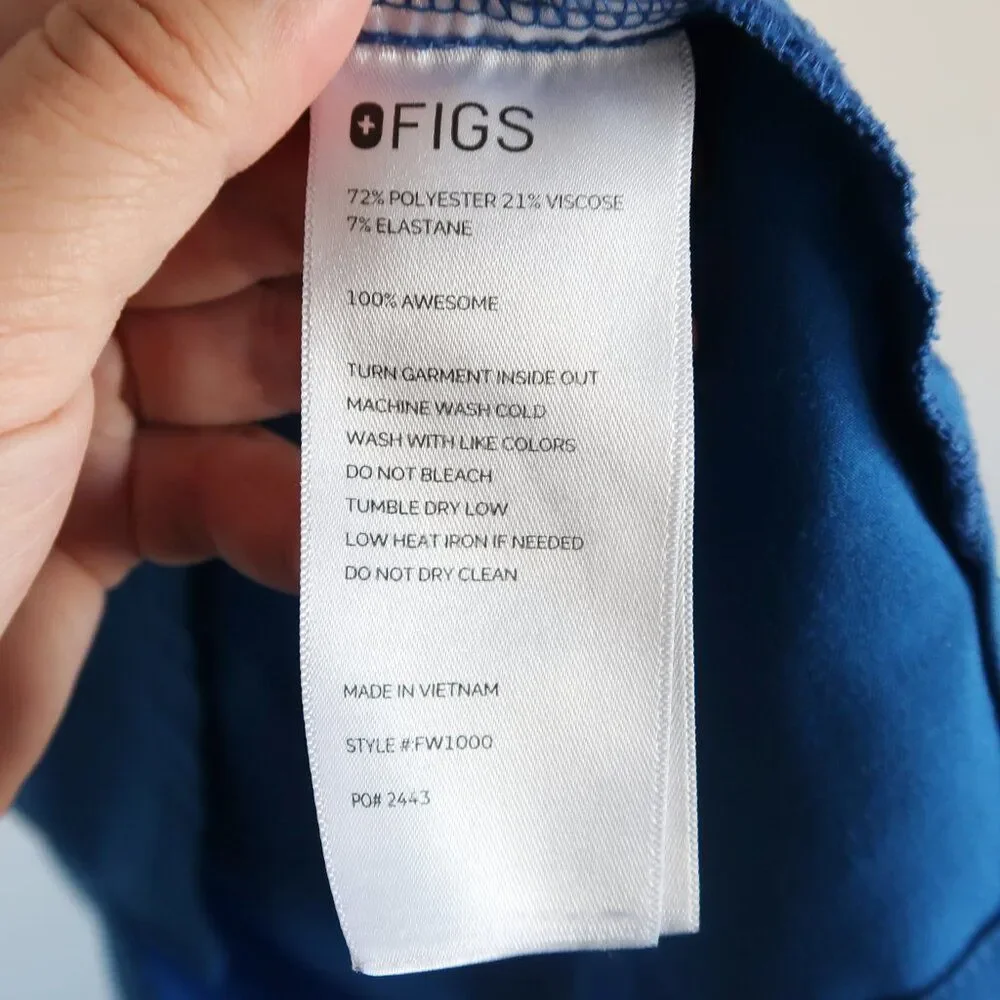 FIGS Blue V-Neck Scrub Top - Size Small - Picture 8 of 8